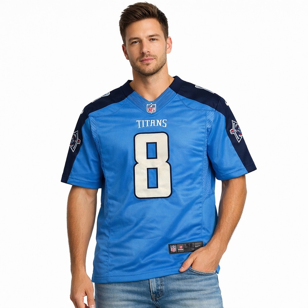 Tennessee Titans #8 Blue Men’s Football Jersey